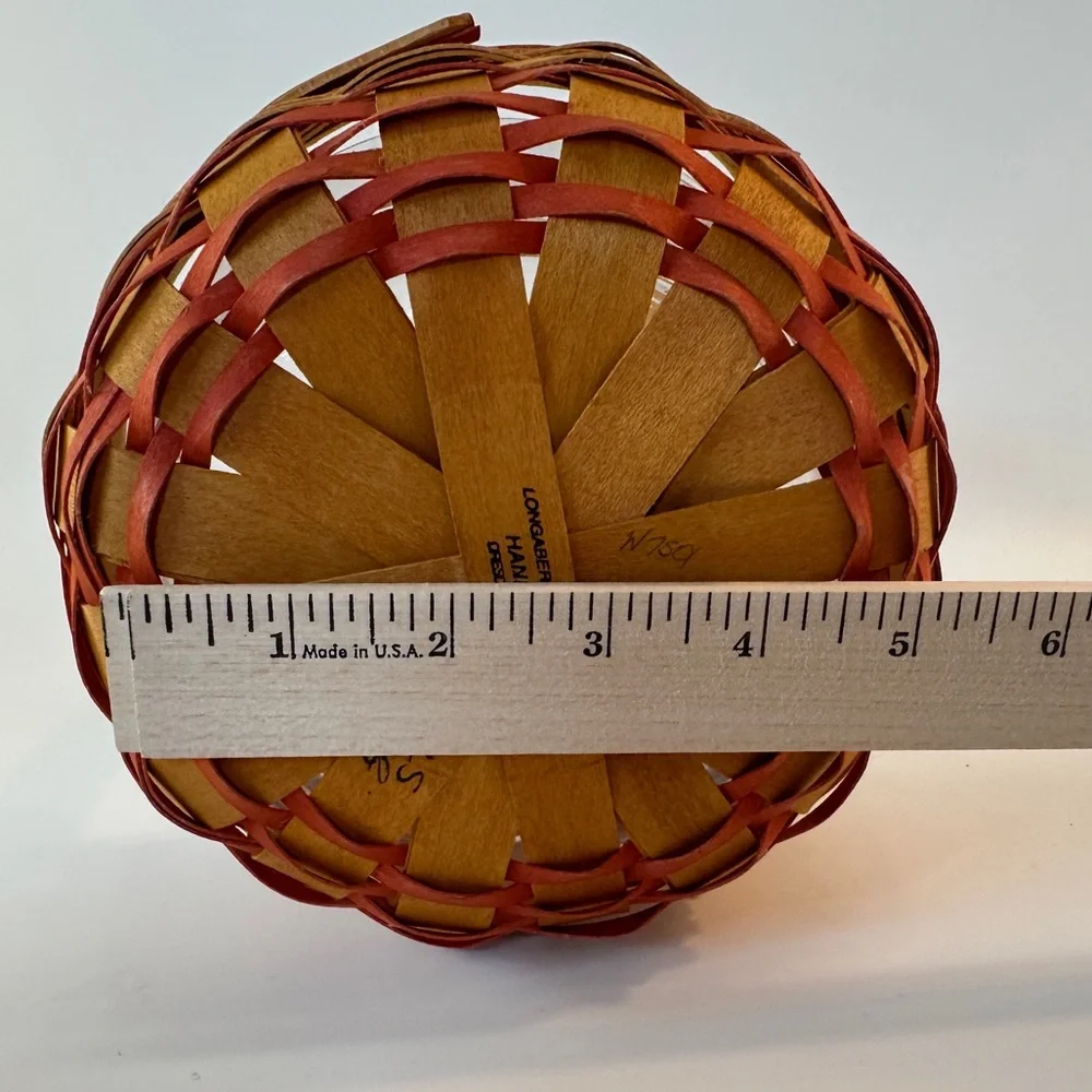 VTG‎ Longaberger USA Woven Basket Handle Mother's Day 1998